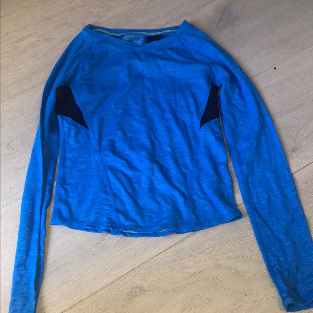 zella girl- blue long sleeve, black is mesh